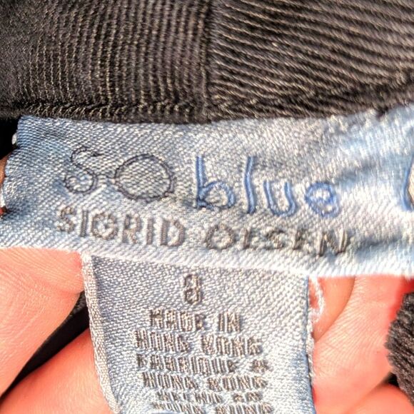 Sigrid Olsen SO BLUE Maxi Skirt Black soft Washed Denim vintage Size 8 - Picture 3 of 4